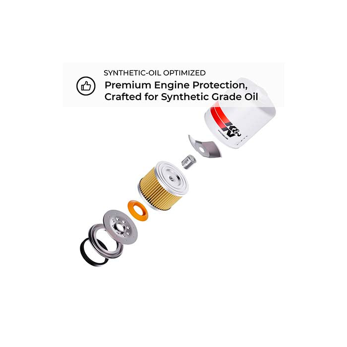 Oliefilter til bil HP-7014 - patronoliefilter med høj filtreringseffektivitet, K&N