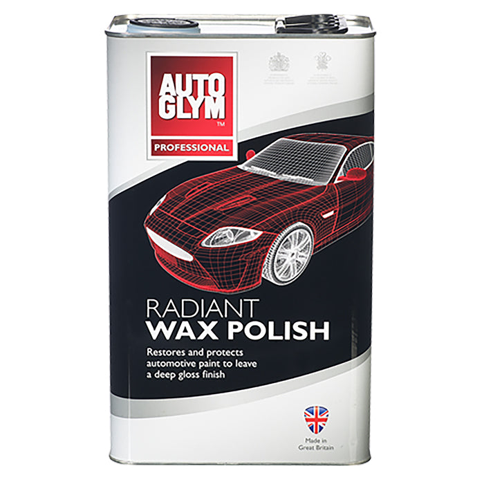Voks til bil - Radiant Wax Polish 5L til hånd- & maskinpolering, dyb glans og langtidsholdbar beskyttelse, Autoglym