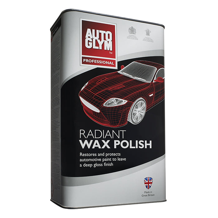 Voks til bil - Radiant Wax Polish 5L til hånd- & maskinpolering, dyb glans og langtidsholdbar beskyttelse, Autoglym