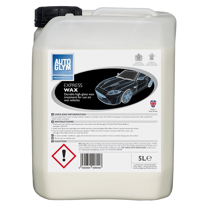 Flydende carnauba bilvoks 5L - Express Wax til lak, plast & glas - Autoglym