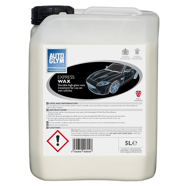 Flydende carnauba bilvoks 5L - Express Wax til lak, plast & glas - Autoglym