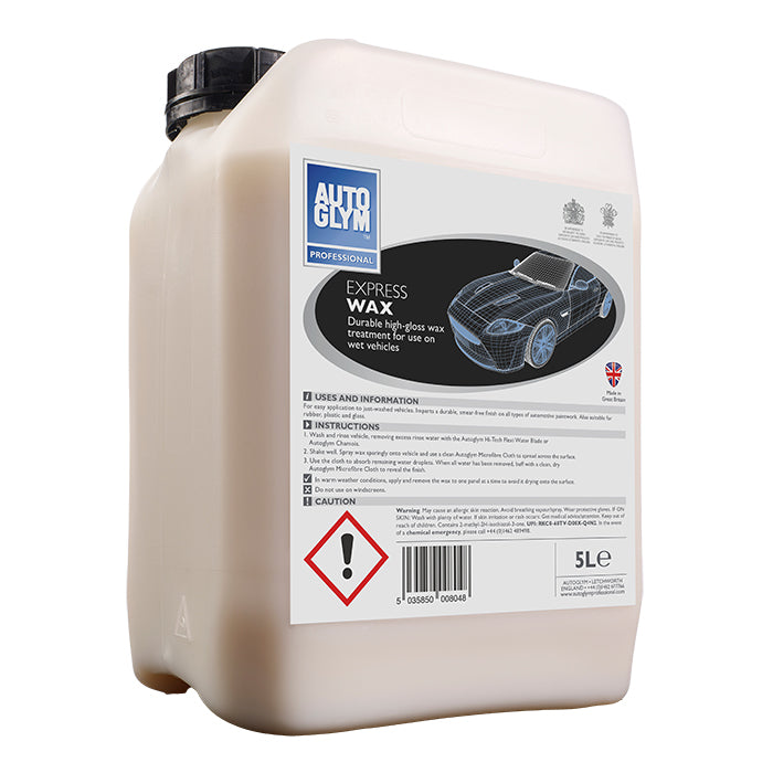 Flydende carnauba bilvoks 5L - Express Wax til lak, plast & glas - Autoglym