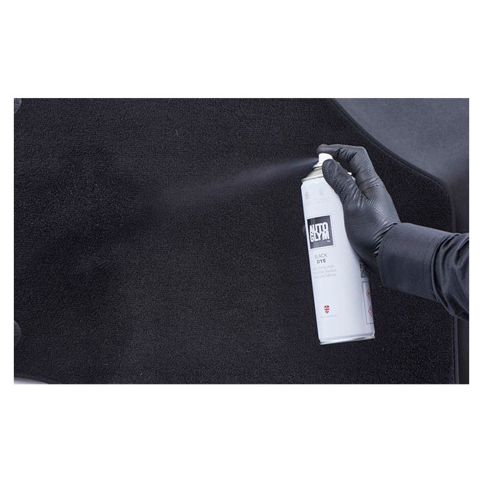 Tekstilspray sort 450 ml - Black Dye til stof, dæk og gummi, hurtigttørrende · Autoglym