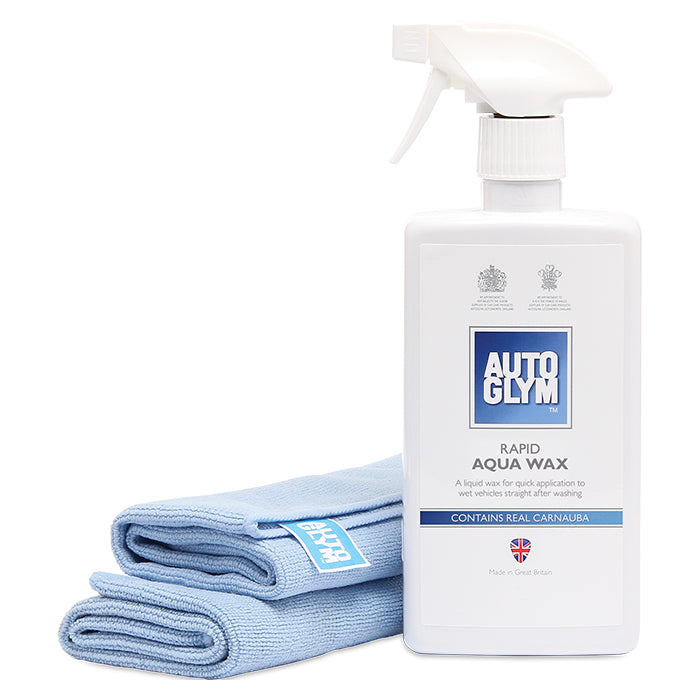 Aqua Wax spray til vådpolering 500 ml - Carnauba voks, inkl. klude - Autoglym