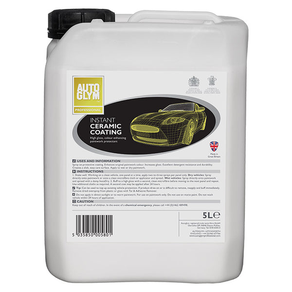 Ceramic Coating 5L sæt - bilbeskyttelse, spraybar, inkl. flaske og klud - Autoglym