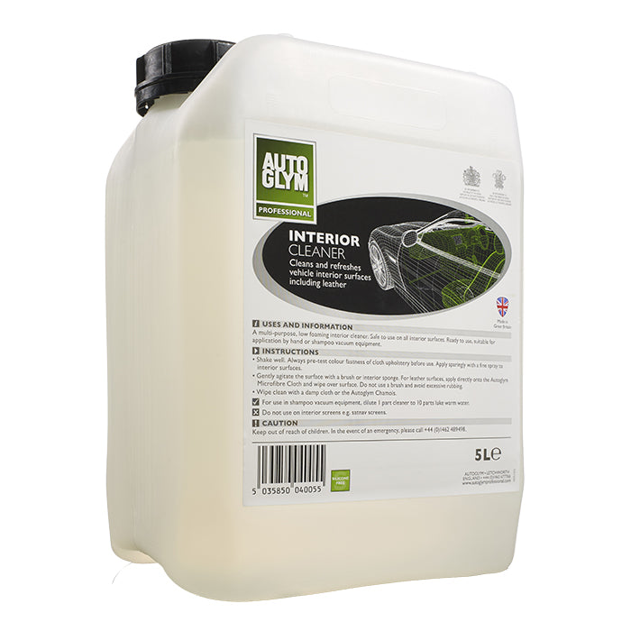 Indvendig bilplejepakke 5L inkl. interiørrens, glasrens og læderpleje - Autoglym