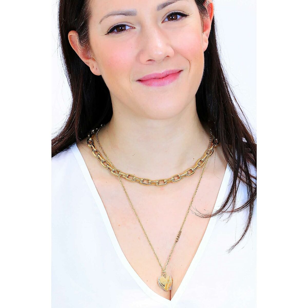 Halskæde til kvinder Guess JUBN02227JWYGT-U 45 cm