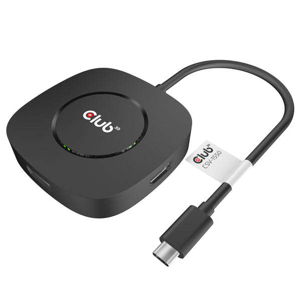 Club 3D CSV-1550 USB-C gen 1 til 3xDisplayPort videoadapter Sort