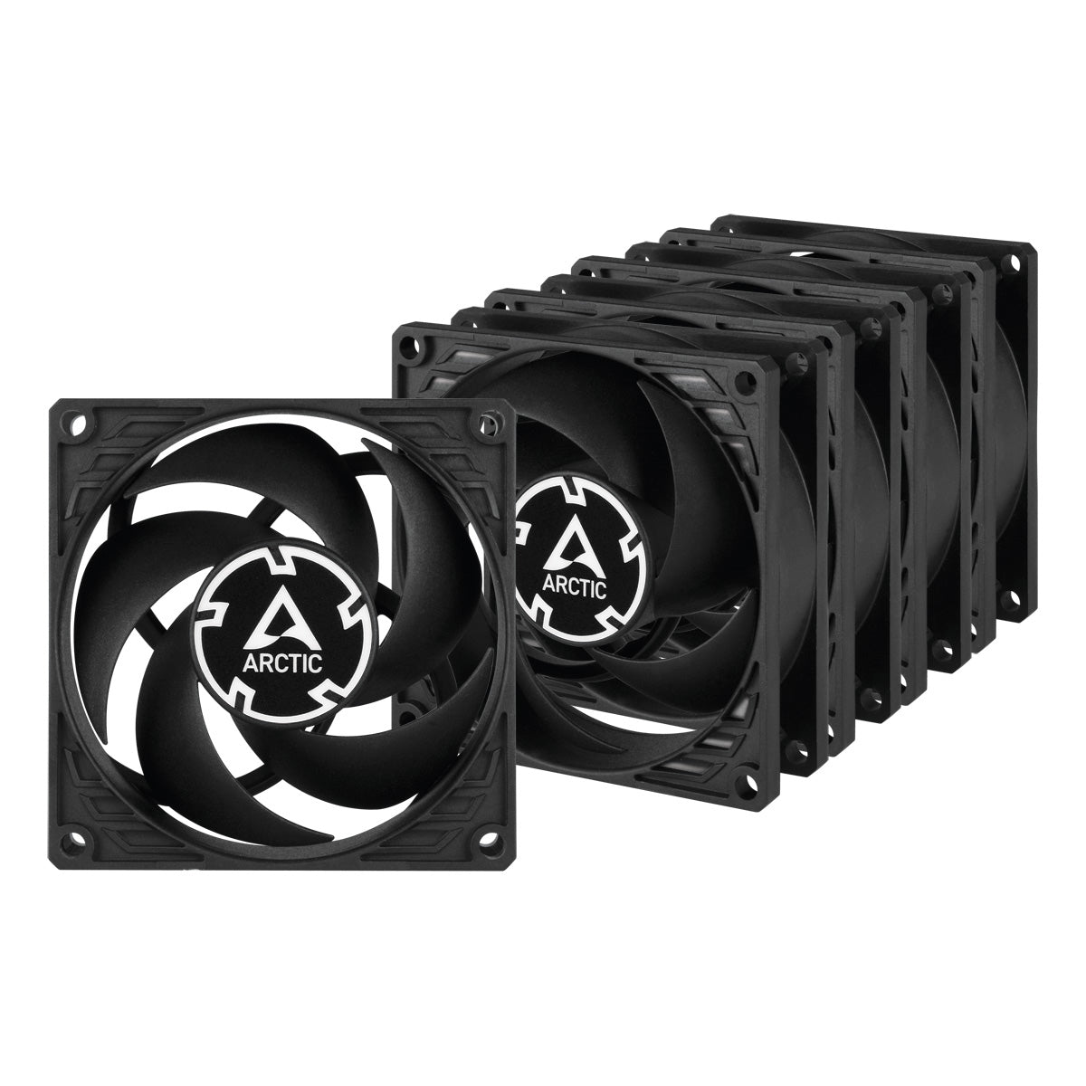 ARCTIC P8 PWM PST Fan 5-pack Sort 80 mm