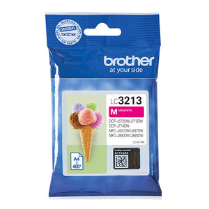 Brother LC 3213M Magenta 400 sider Blæk