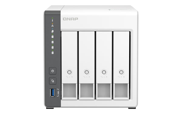 QNAP TS-433 NAS Tower ARM Cortex-A55 4 GB 0 TB QNAP QTS Hvid