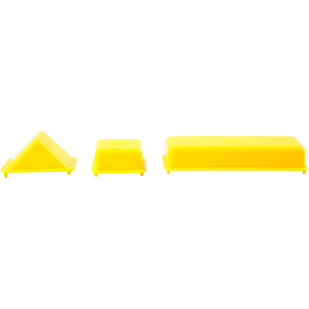 12 Geometriske Sandforme i Plast - 3,5-9,5 cm