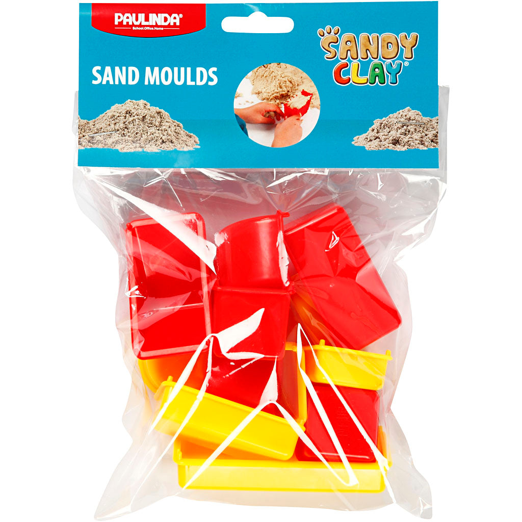 12 Geometriske Sandforme i Plast - 3,5-9,5 cm