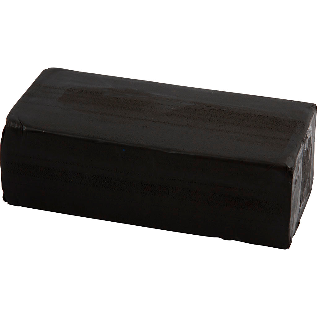 Blød sort modellervoks 500 g - Kreativitet uden grænser