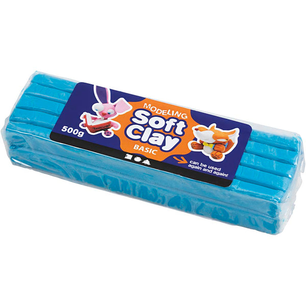 Modellervoks, str. 13x6x4 cm, blå, 500 g/ 1 pk.