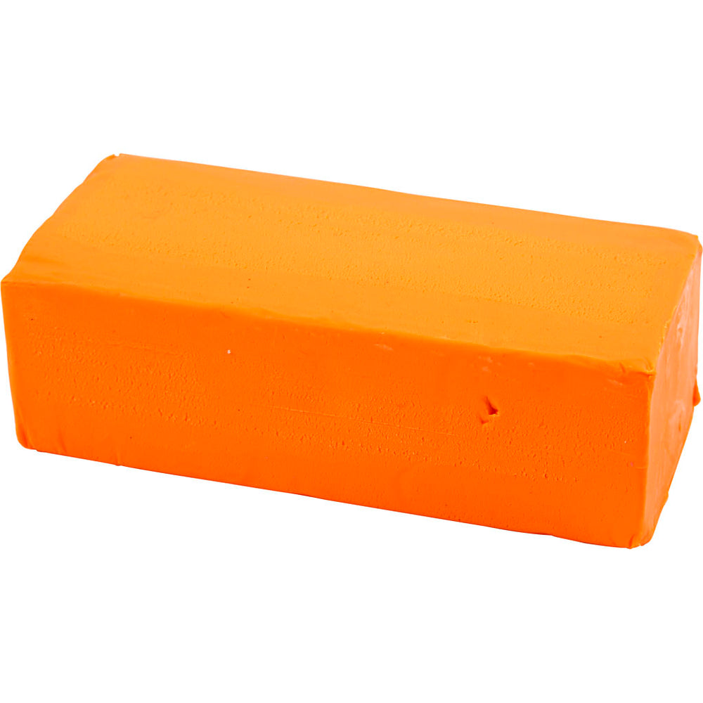Neon Orange Modellervoks - 500 g, Blød og Formbar