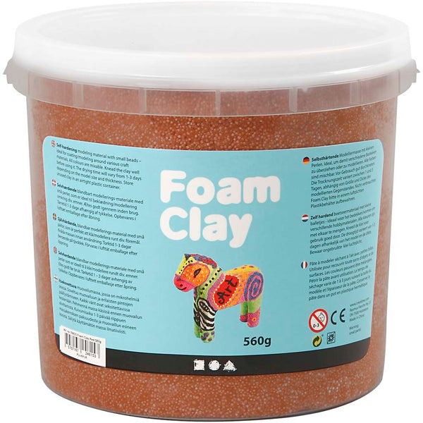 Foam Clay® Brun - 560 g Selvhærdende Modellering