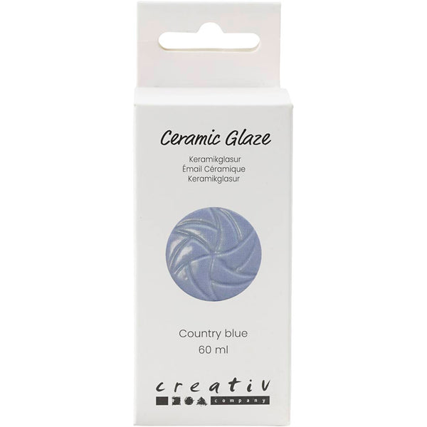 Keramikglasur, 984-1101 °C, dækkende, Country Blue, 60 ml/ 1 ds.