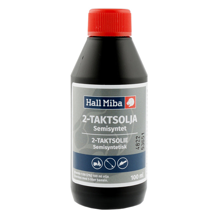 2-takts semi-syntetisk olie 100 ml til scooter/motorcykel 1:50 blanding - Tarex