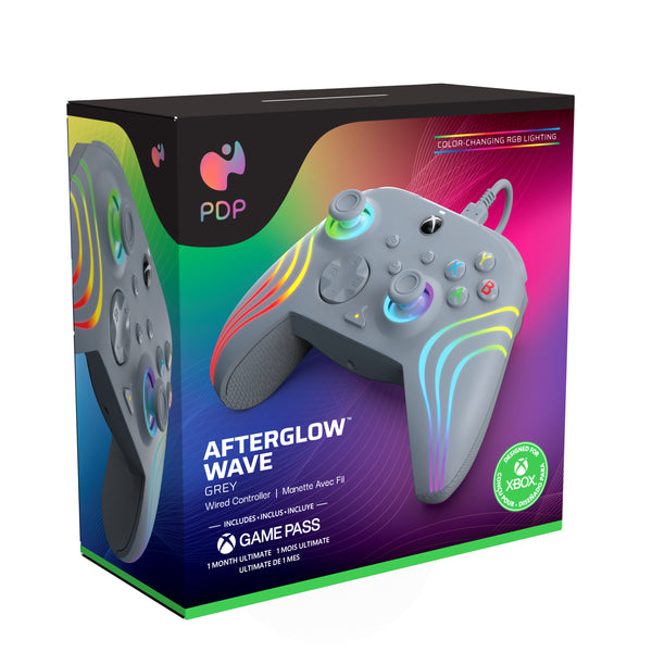 PDP Afterglow Wave Grå USB Gamepad Analog/digital PC, Xbox One, Xbox Series S, Xbox Series X
