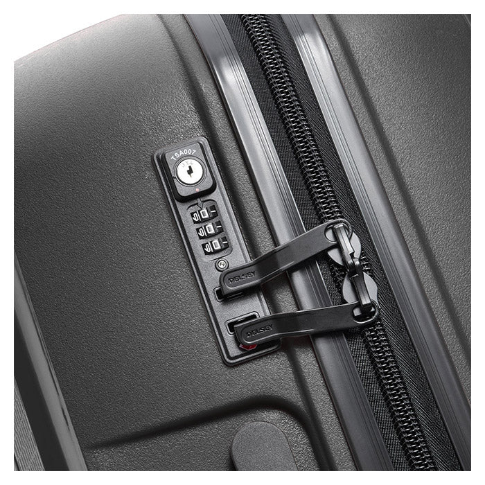 Kabinekuffert 55 cm Belmont Plus hård skal TSA-lås sort - Delsey Paris