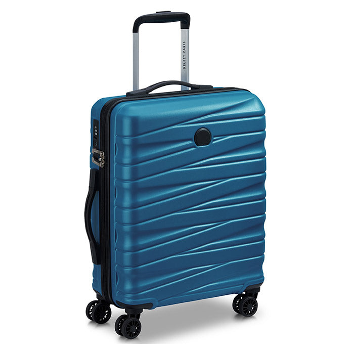 Trolleysæt 3 stk hårdt skal sæt TSA-lås 4 hjul steelblue - Delsey Paris