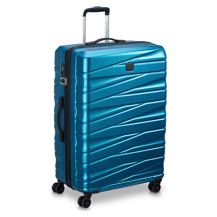 Trolleysæt 3 stk hårdt skal sæt TSA-lås 4 hjul steelblue - Delsey Paris