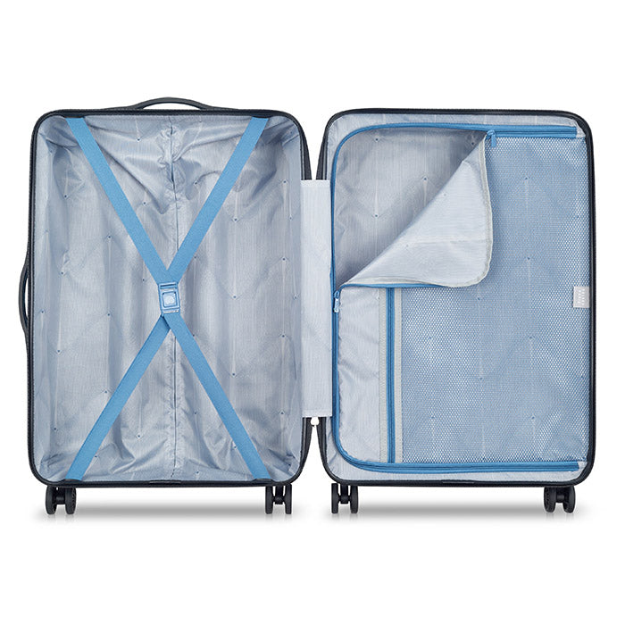 Trolleysæt 3 stk hårdt skal sæt TSA-lås 4 hjul steelblue - Delsey Paris