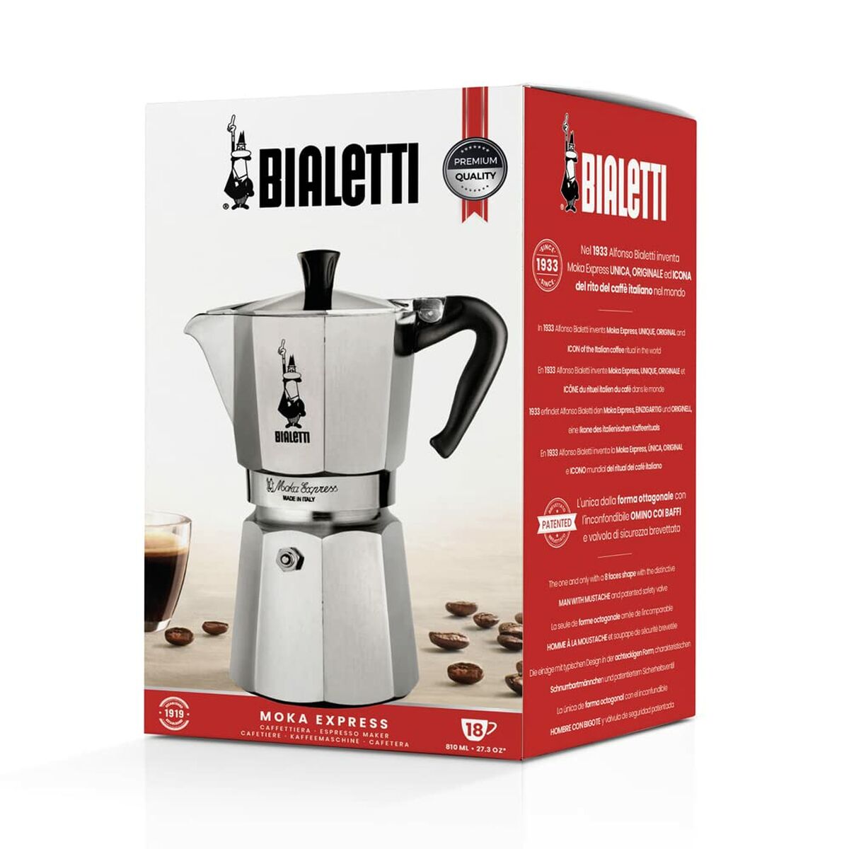 Italiensk Kaffekande Bialetti 0001167/MR Sølvfarvet