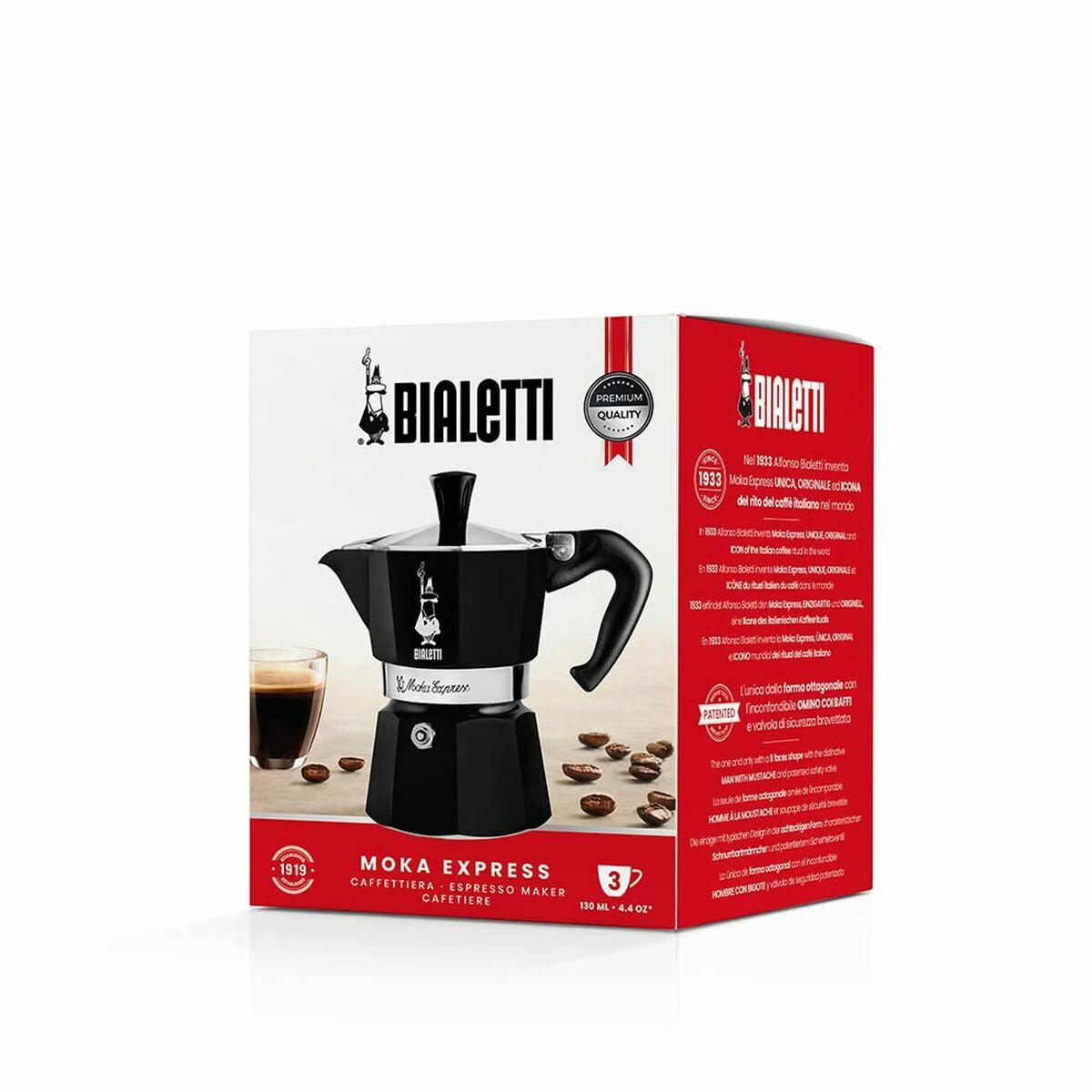 Italiensk Kaffekande Bialetti MOKA EXPRESS Sort Aluminium 200 ml