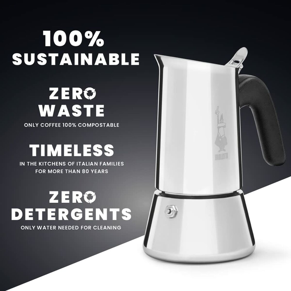 Italiensk Kaffekande Bialetti NEW VENUS Sølvfarvet Metal Rustfrit stål