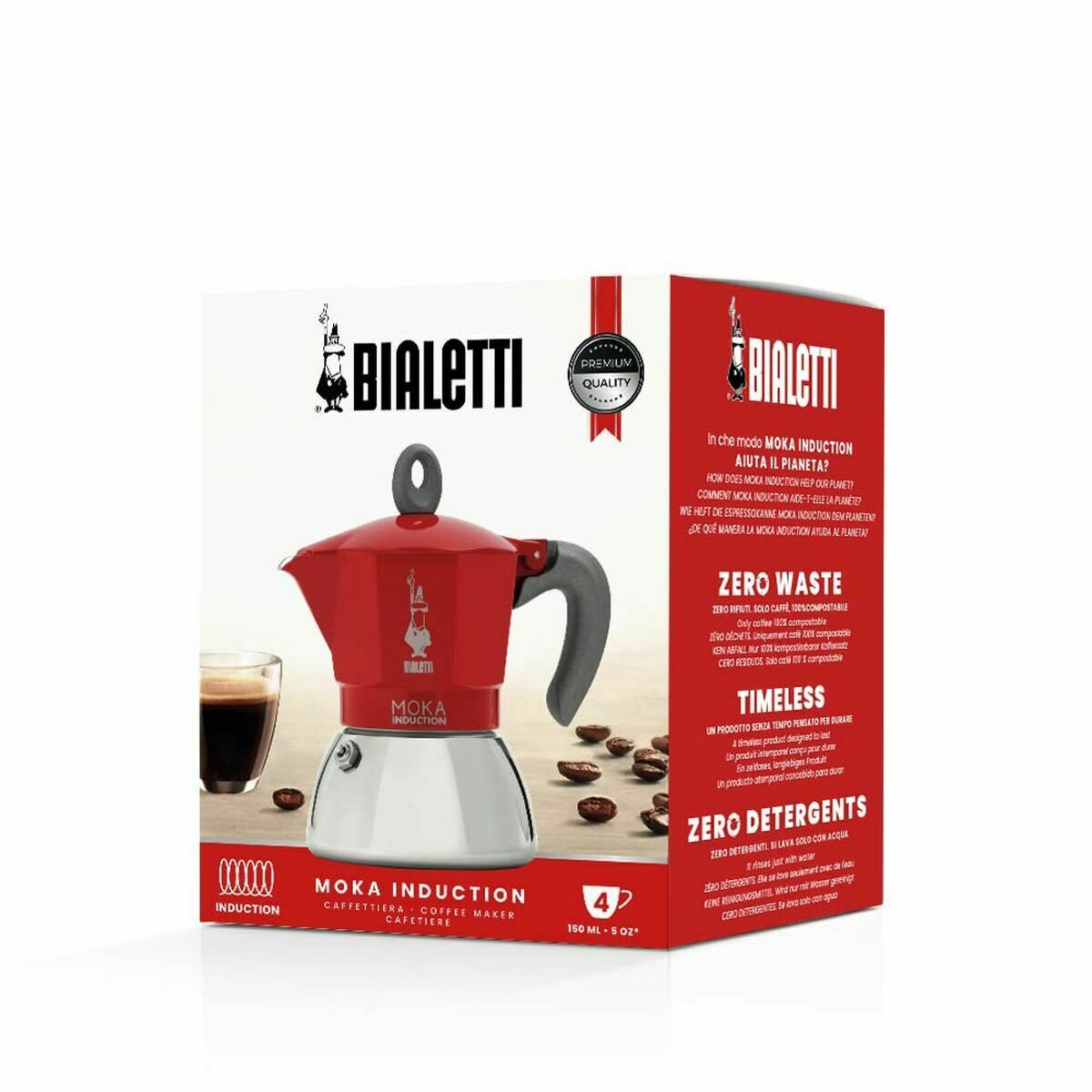 Italiensk Kaffekande Bialetti 0006944/NP Rød Metal Aluminium 150 ml