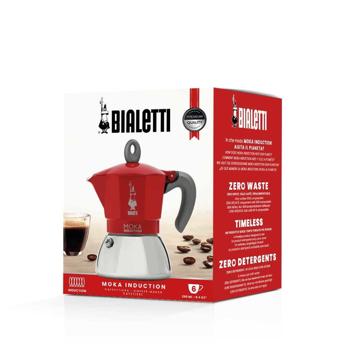Italiensk Kaffekande Bialetti 0006946/NP Rød Metal