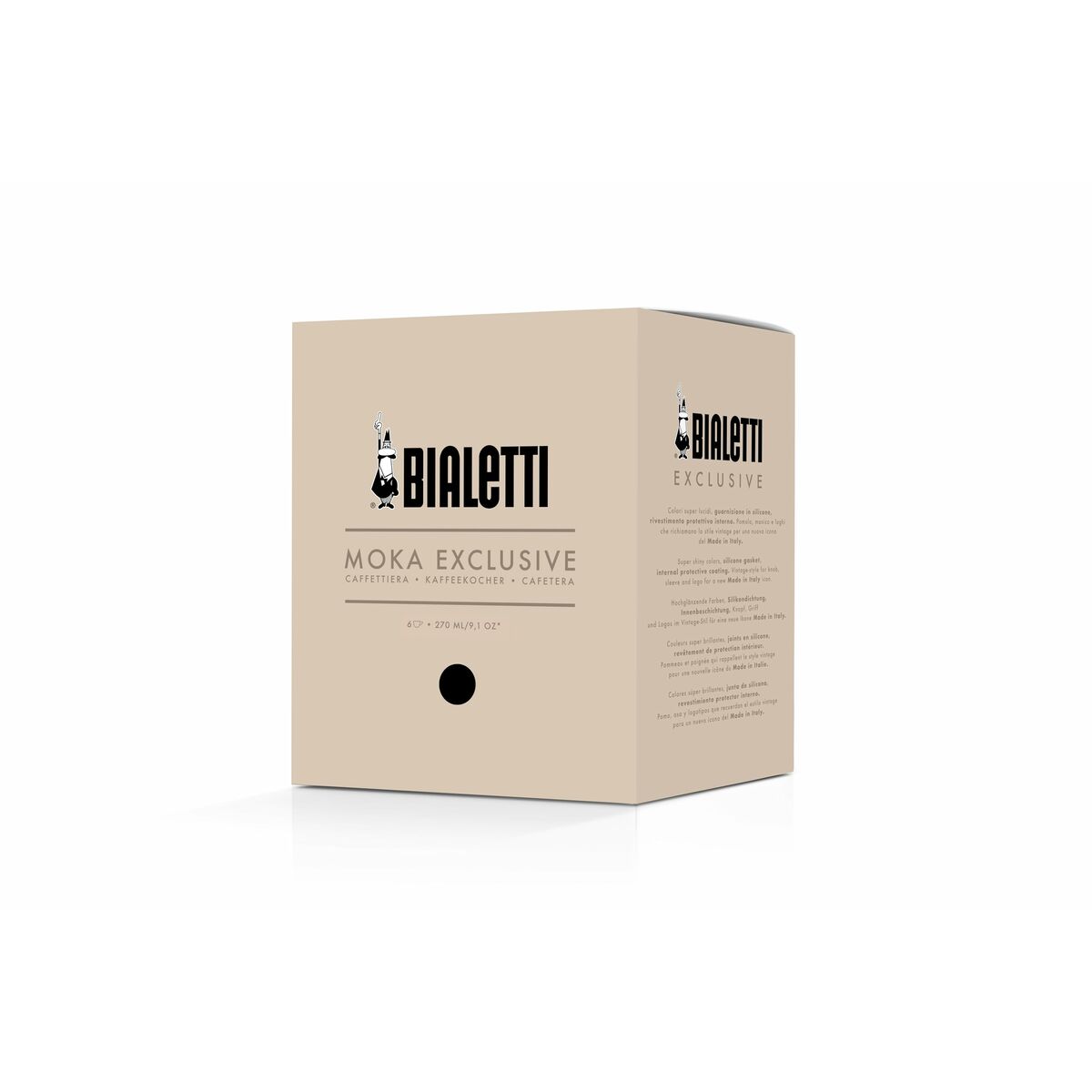 Italiensk Kaffekande Bialetti MOKA EXCLUSIVE Sort Aluminium 6 Kopper