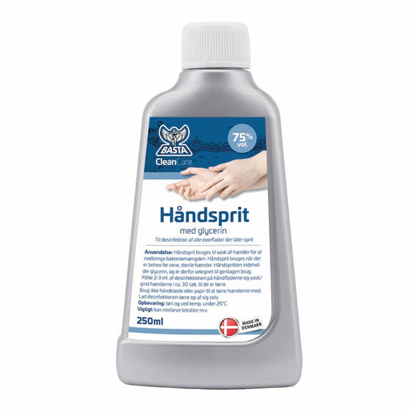 Håndsprit 75% med glycerin 250 ml - Basta