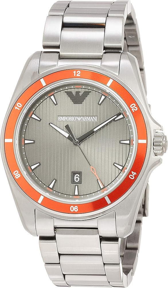 Emporio Armani Sigma kvarts grå skive grå stål rem ur For Men Ar11178