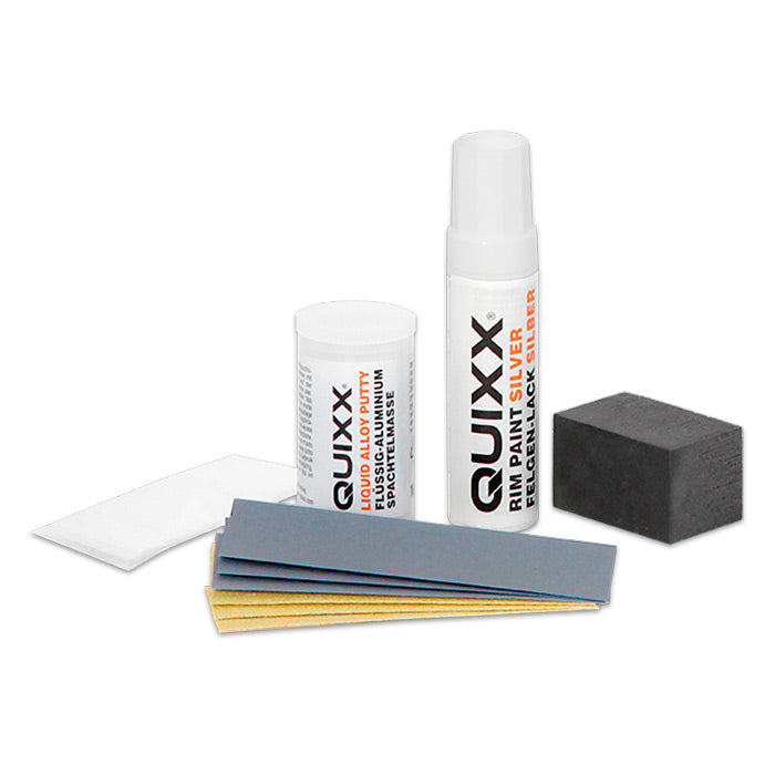 Fælgreparationssæt sølv - fjern ridser på alu-fælge, Quixx
