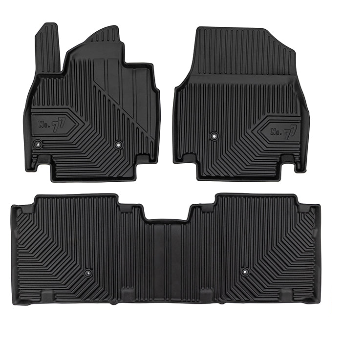 Gummimåtter Kia EV9 2023- - TPE premium pasform, 4 cm kant, fastgørelse · Frogum