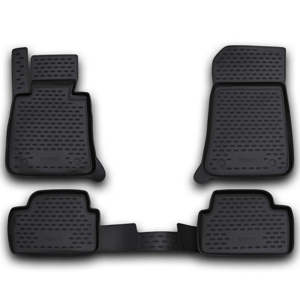 Gummimåtter til BMW 1-serie E87/E81 2004-2011 - skræddersyet 3D pasform, beskytter fodhviler og kardantunnel - rubberline