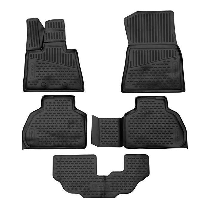 Gummimåtter BMW X7 (2019-) skræddersyet 3D pasform, let rengøring - rubberline