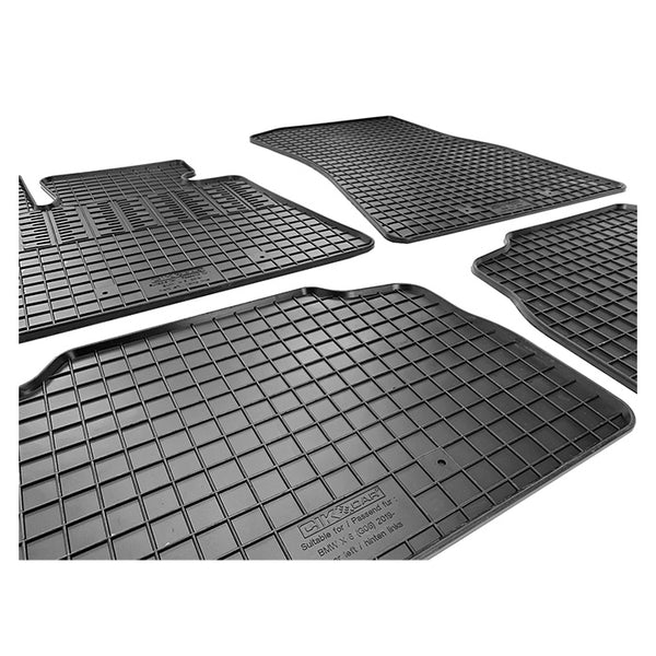 Gummimåtter til BMW X6 (G06) 2019- - skræddersyet pasform, forhøjet kant, SBR 5 mm · cikcar