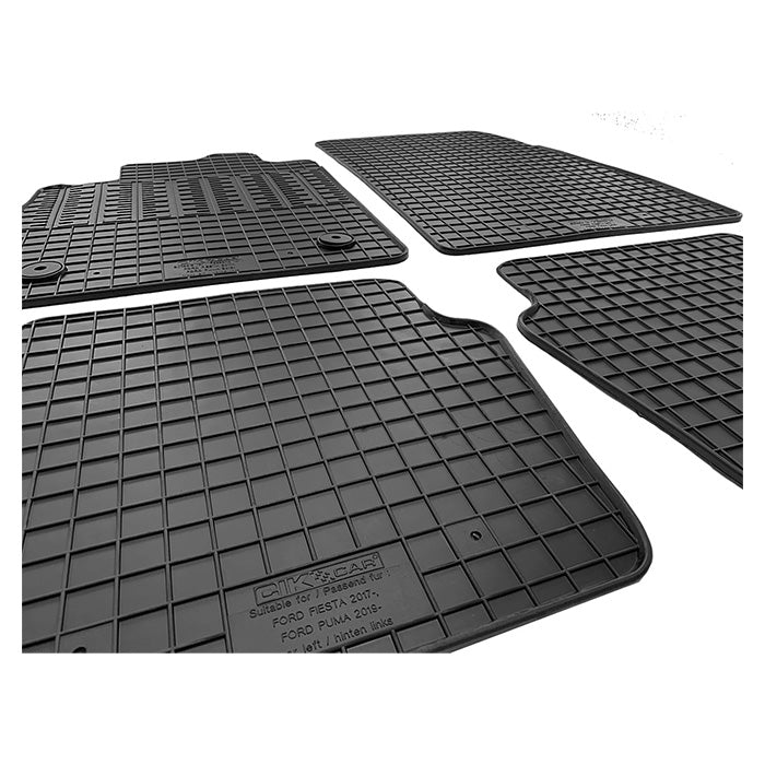 Gummimåtter Ford Ecosport 2017‑ - skræddersyede, 5 mm SBR, forhøjet kant, fastgørelse · cikcar