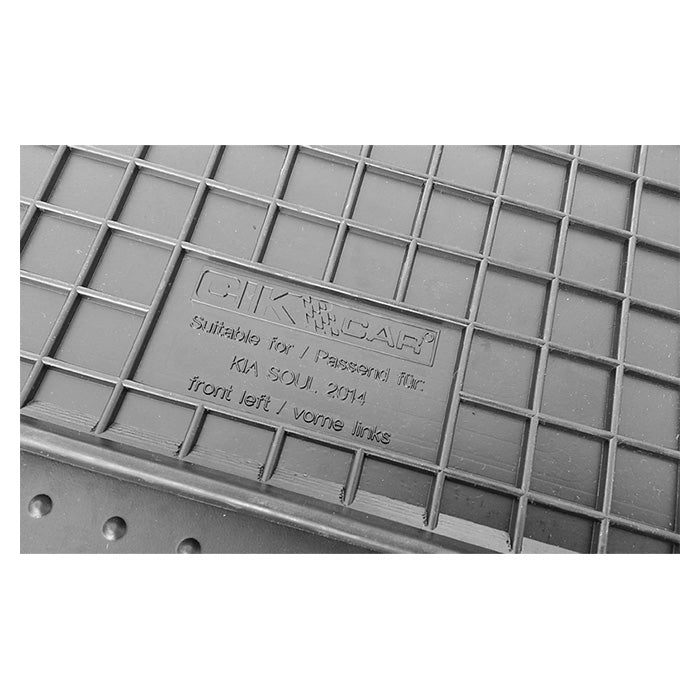 Gummimåtter Kia Soul 2013- skræddersyede, forhøjet kant, fastgørelser - cikcar