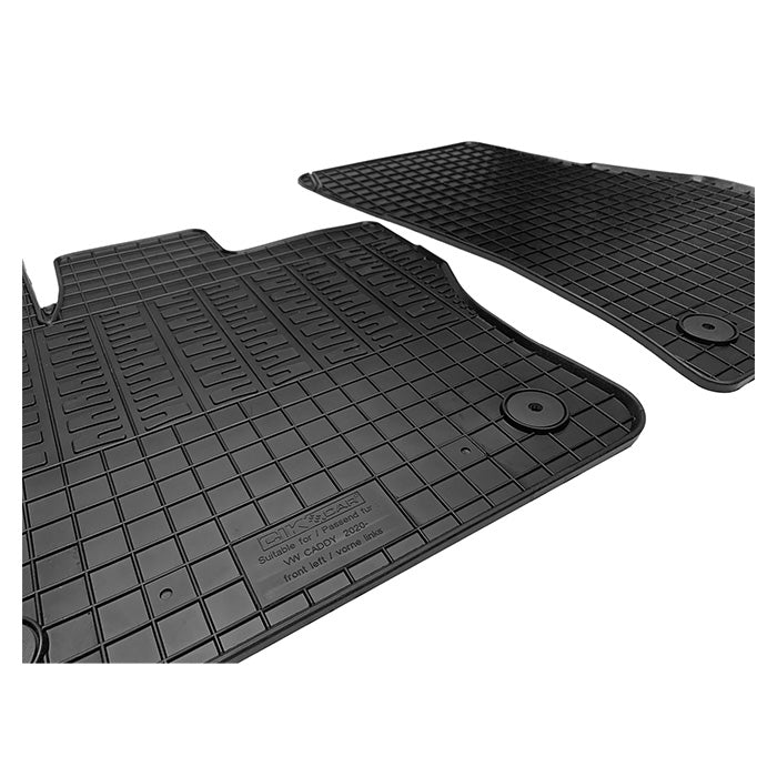 Gummimåtter VW Caddy 2020 2-personers, skræddersyede 5 mm SBR - cikcar