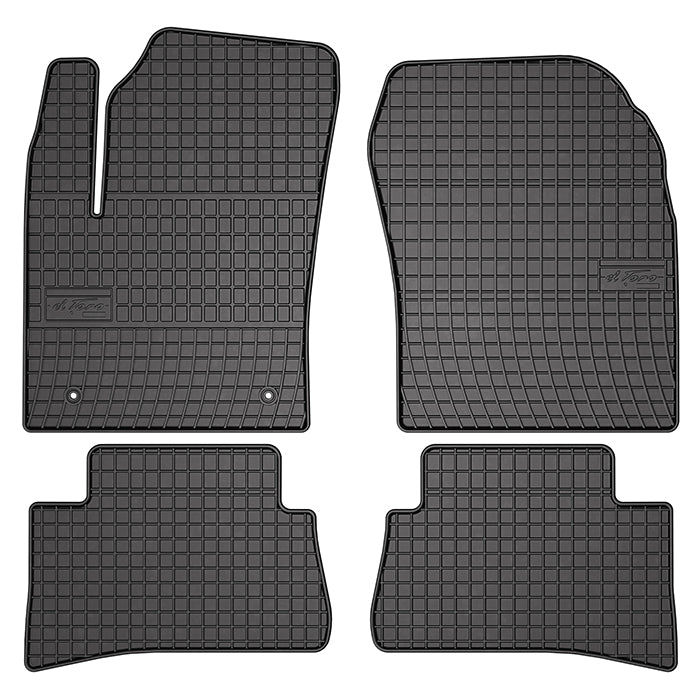 Gummimåtter Toyota C-HR 2016- skræddersyede, skridsikre med fastgørelse - frogum