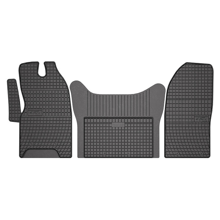 Gummimåtter Iveco Daily 2014 1. række skræddersyet med låsehuller - Frogum