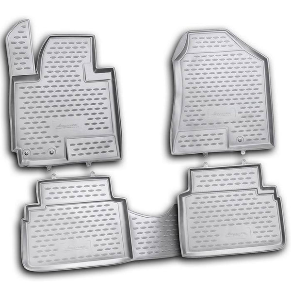 Gummimåtter til Hyundai ix35 2010- (3D pasform, slidstærk, let at rengøre) - rubberline