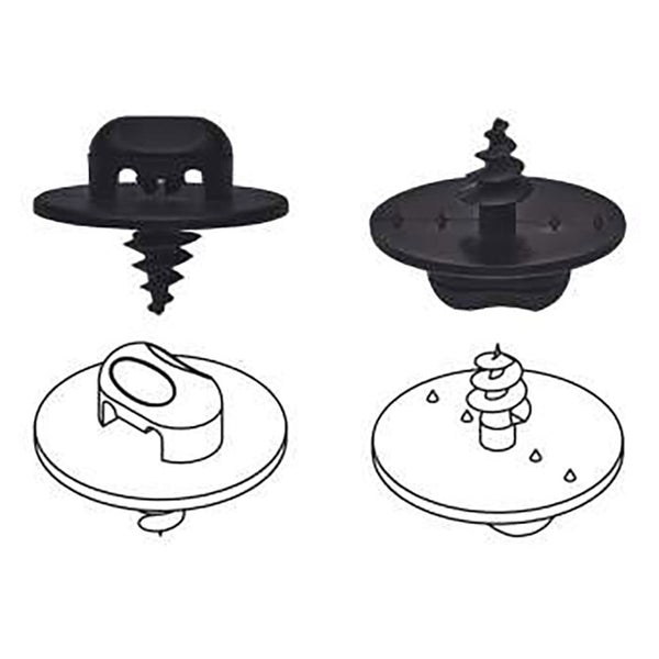 Bundskrue oval til gulvmåtte - 1 stk - avant