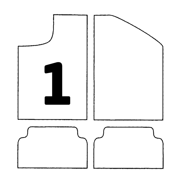 Måttesæt koksgrå nålefilt universalt - Avant