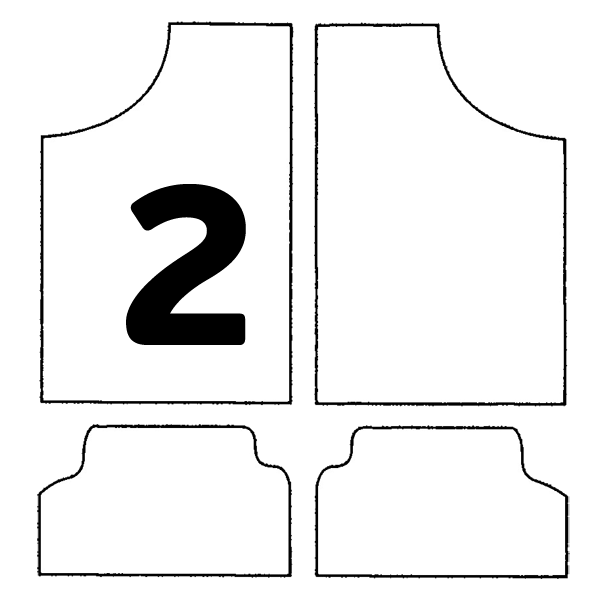 Måttesæt koksgrå uniline universel str. 2 - Avant